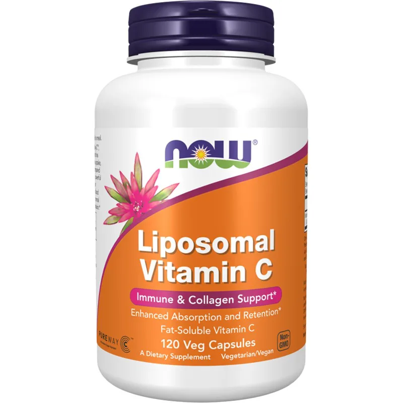 Now Foods Liposomal Vitamin C Συμπλήρωμα Διατροφής με Βιταμίνη C Λιποσωμιακής Μορφής Υψηλής Απορρόφησης για την Ενίσχυση του Ανοσοποιητικού & την Αύξηση της Παραγωγής Κολλαγόνου 120 Veg.caps