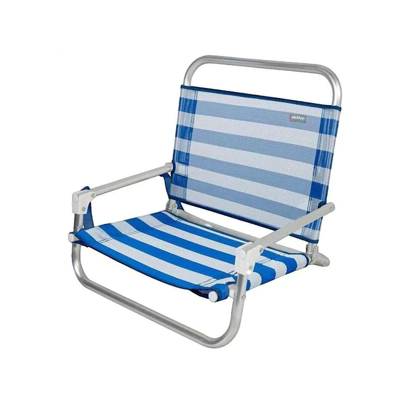 Ξαπλώστρες Aktive Chaise pliante en tissu textilène bleu pour extérieur