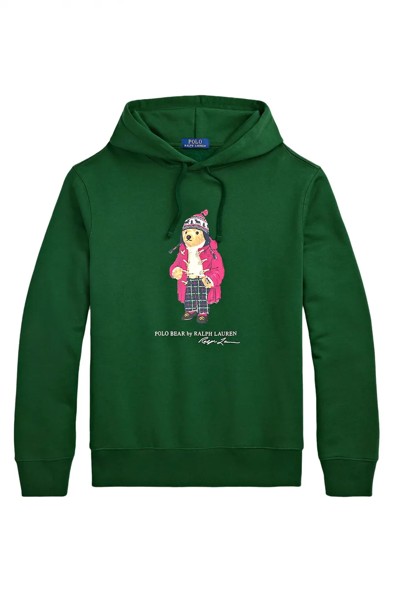 RALPH LAUREN ΦΟΥΤΕΡ HOODIE LOGO BEAR ΠΡΑΣΙΝΟ