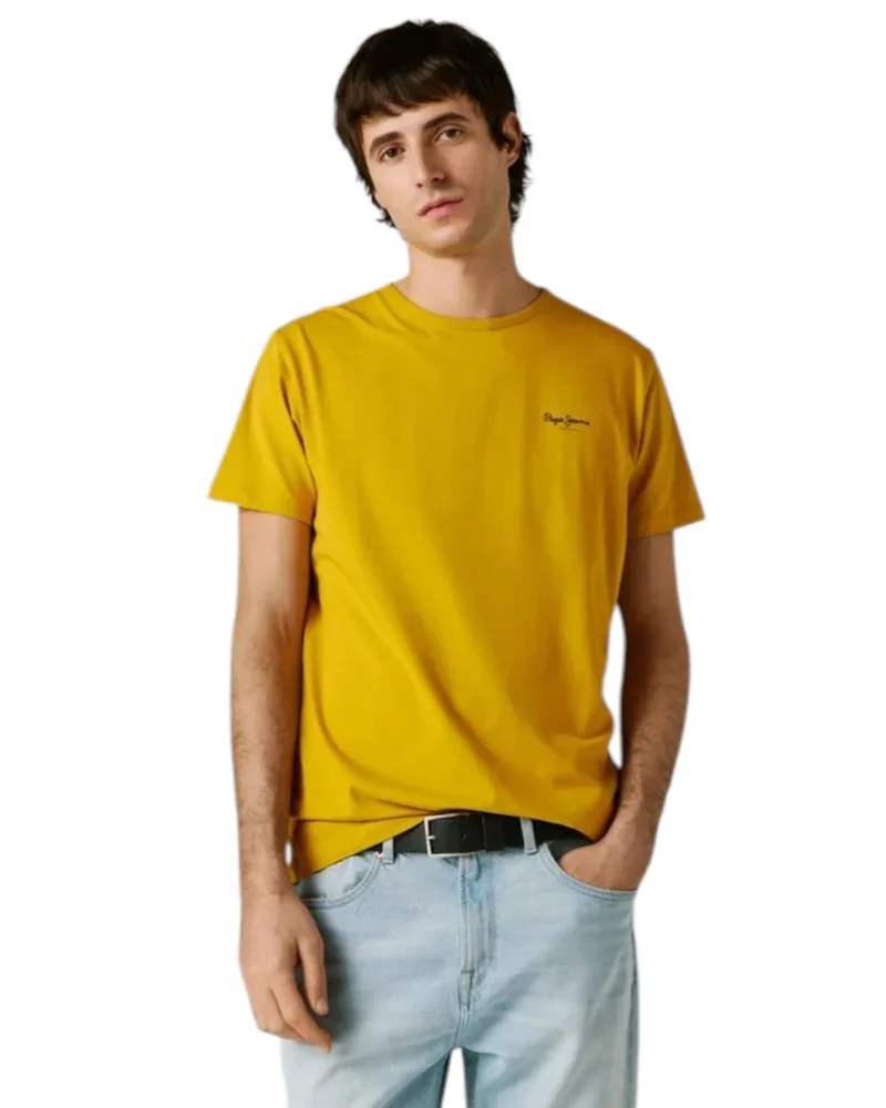 Pepe Jeans Ανδρική Μπλούζα Original Basic 3N T-Shirt PM5010180-089 Κίτρινο