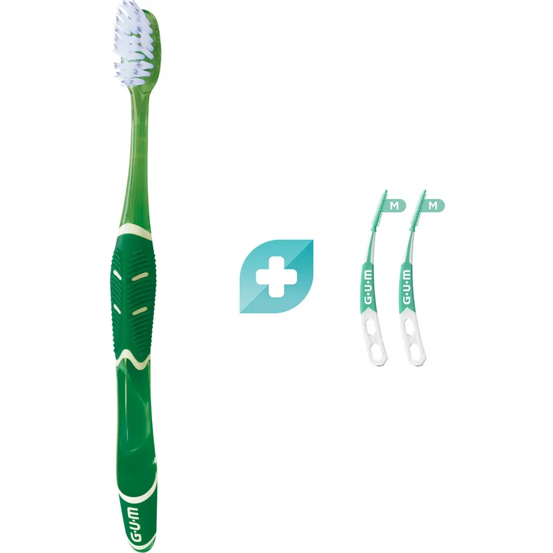 Gum Promo Sunstar Pro Medium Soft Πράσινο 1 Τεμάχιο, Κωδ 525 & Δώρο Soft Picks Medium 2 Τεμάχια