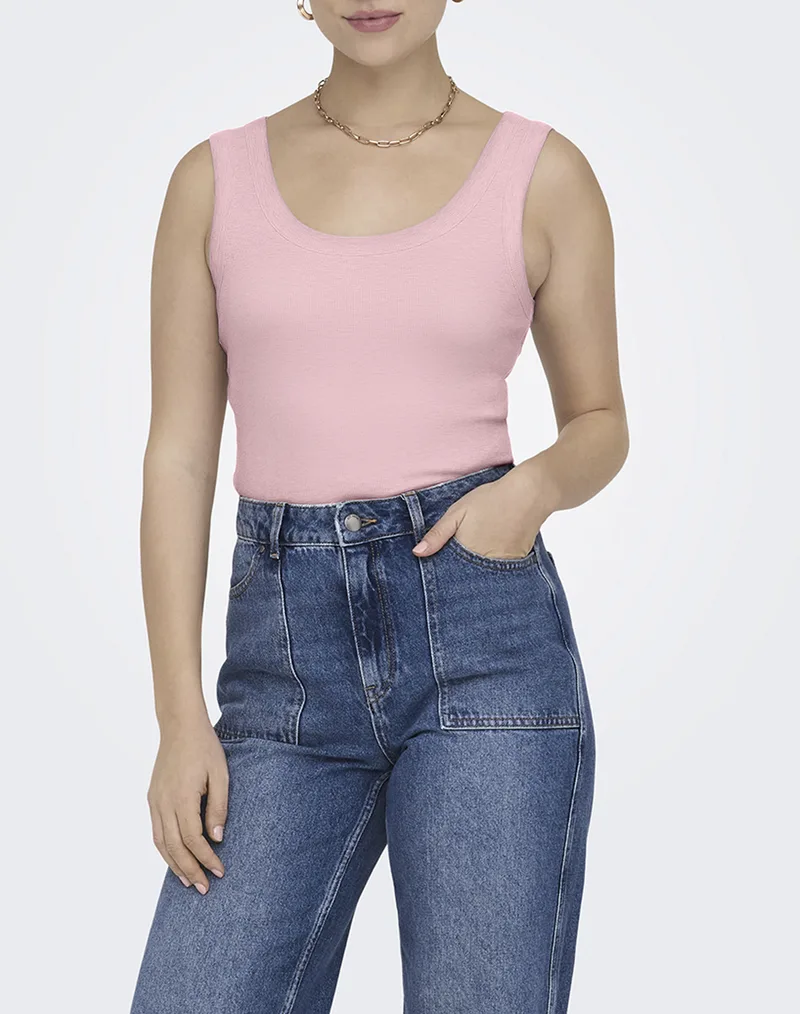 ONLY ONLEASY S/L TANK TOP JRS 15315571-Romance Rose Ροζ