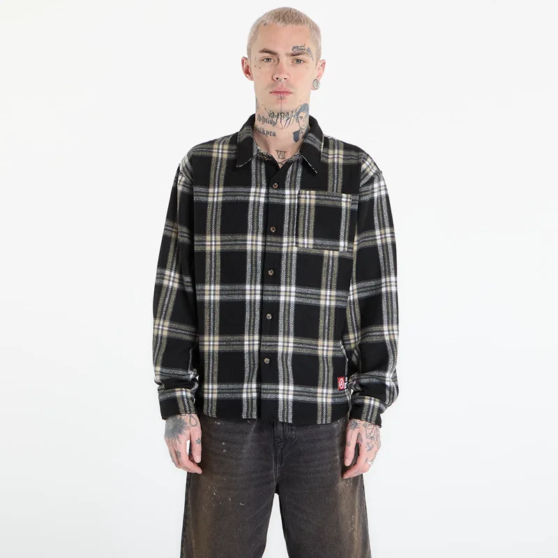 Πουκάμισο Jordan Flight Men's Flannel Shirt Black/ Pale Ivory XL