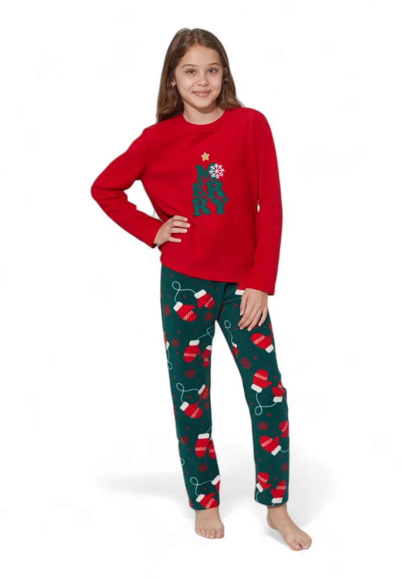 Πιτζάμα παιδική Fleece Christmas Tree Sexen SXN23060-K-Κόκκινο