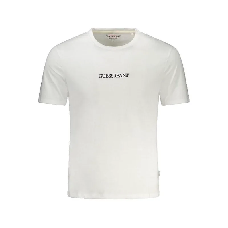 T-shirt με κοντά μανίκια Guess T-shirt Slim Logo Brodé blanc