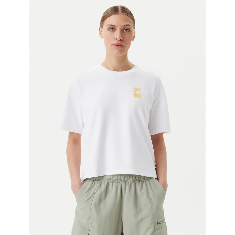 Fila T-Shirt Lisakovsk FAW1044 Λευκό Loose Fit