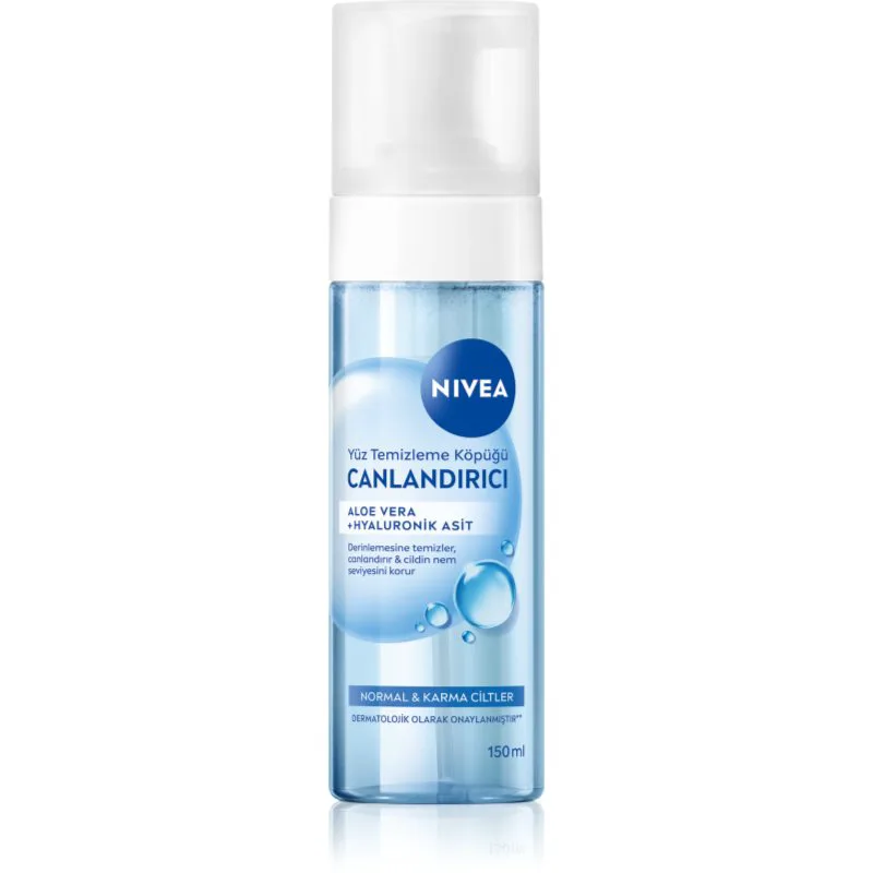 NIVEA Refreshing καθαριστικός αφρός προσώπου για κανονική έως μικτή επιδερμίδα 150 ml