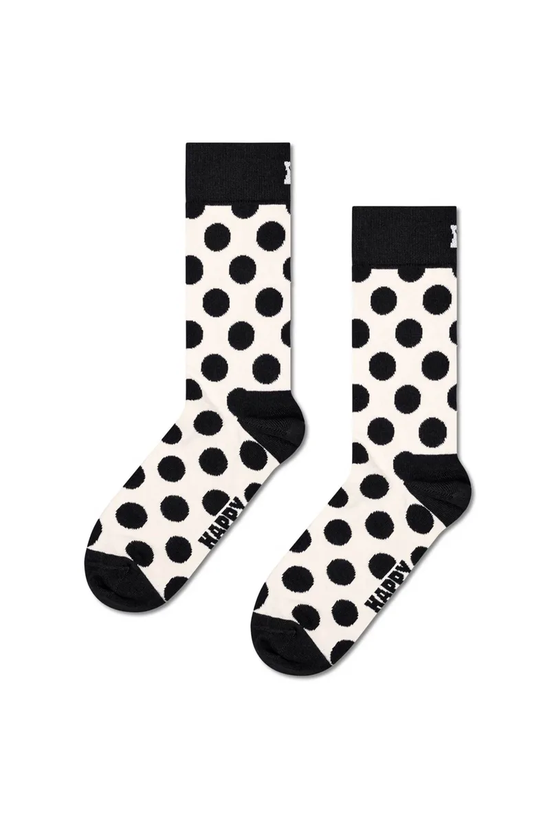 Happy Socks unisex κάλτσες "Dot" - P001587 Ασπρόμαυρο