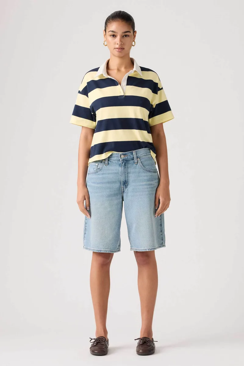 Levi's® γυναικεία denim βερμούδα πεντάτσεπη Baggy Fit "Dad" - 000MJ0017 Denim Blue Ανοιχτό