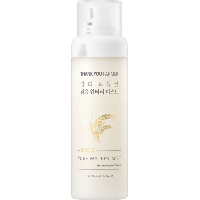 Thank You Farmer Rice Pure Watery Mist Δροσερό Mist Προσώπου με Εκχύλισμα Ρυζιού, που Ενυδατώνει Άμεσα & Αναζωογονεί την Ξηρή, Τραχιά Επιδερμίδα 100ml