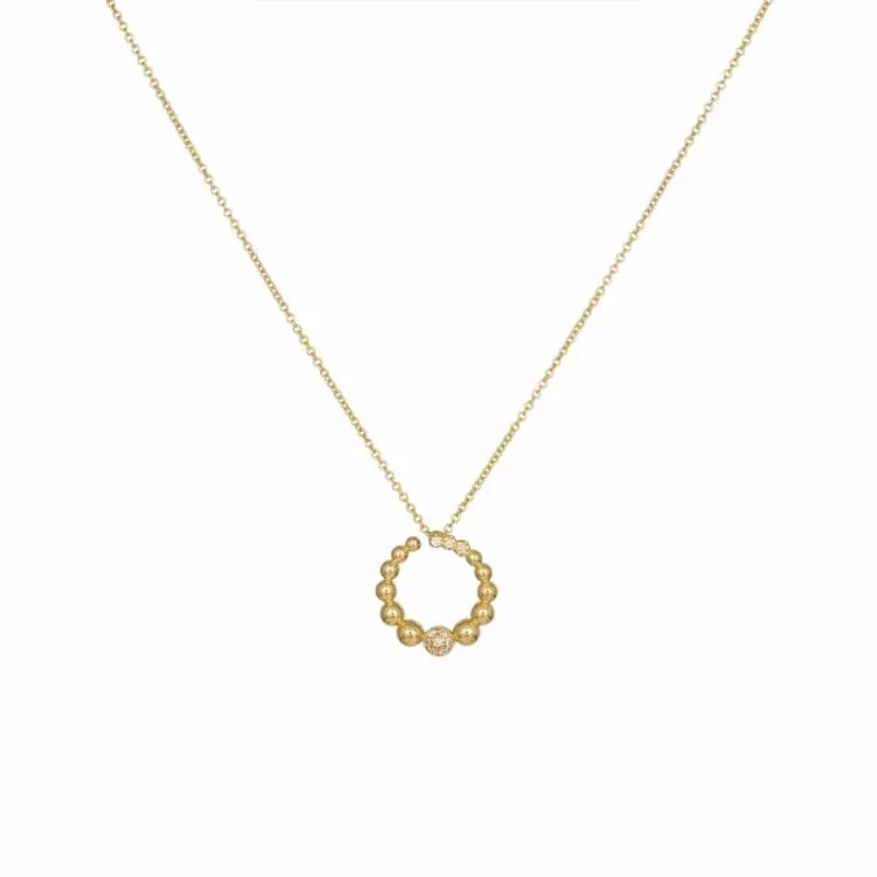 Χρυσό κολιέ με μπίλιες Κ18 diamonds 046275 046275 Χρυσός 18 Καράτια