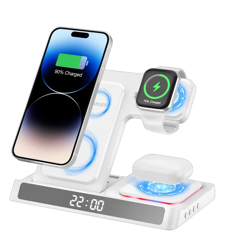 WiWU 4 in 1 Power Air Wireless Charging Station White 15W (W006)