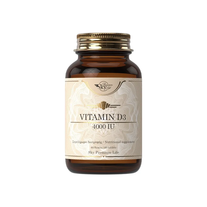 Sky Premium Life Vitamin D3, 4.000IU Συμπλήρωμα Διατροφής με Βιταμίνη D3 για Γερά Οστά και Δυνατό Ανοσοποιητικό 60 Δισκία