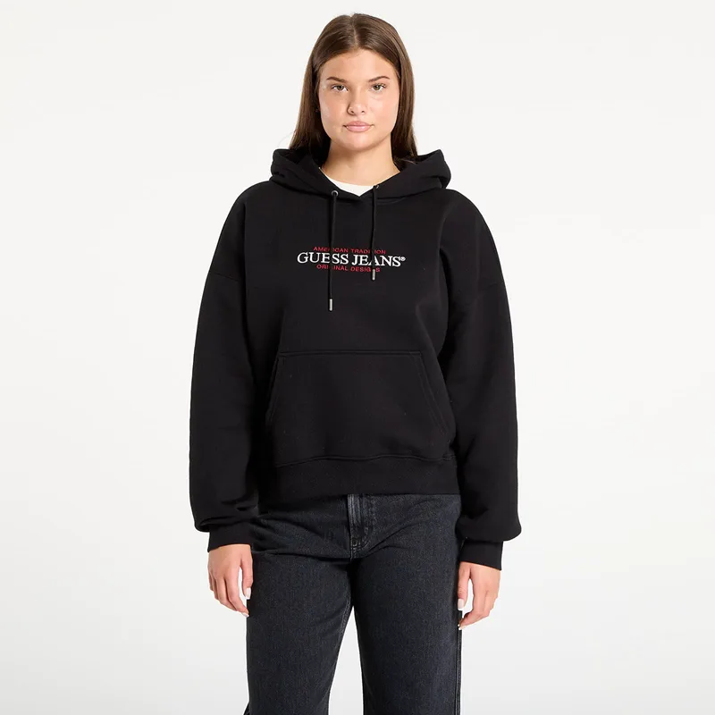 Φούτερ Guess Jeans Hood Os American Black M