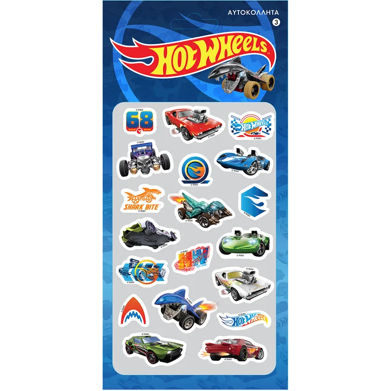 Παιδικά Αυτοκόλλητα Puffy Hot Wheels 3 HP.ST.P.0053