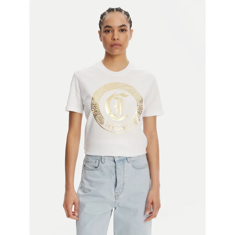 Just Cavalli T-Shirt 78PAHT01 Λευκό Regular Fit