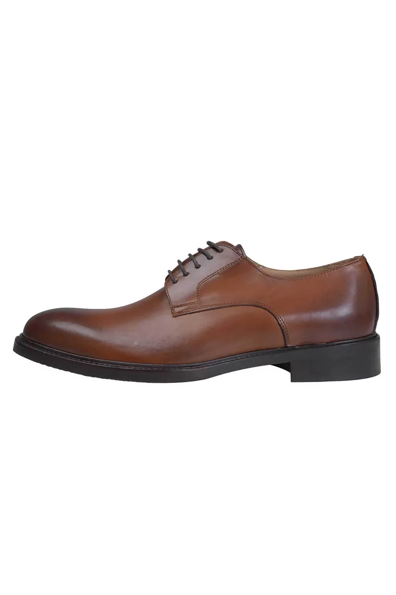 Prince Oliver ανδρικά δερμάτινα παπούτσια oxford "Derby" - 13795114 Ταμπά