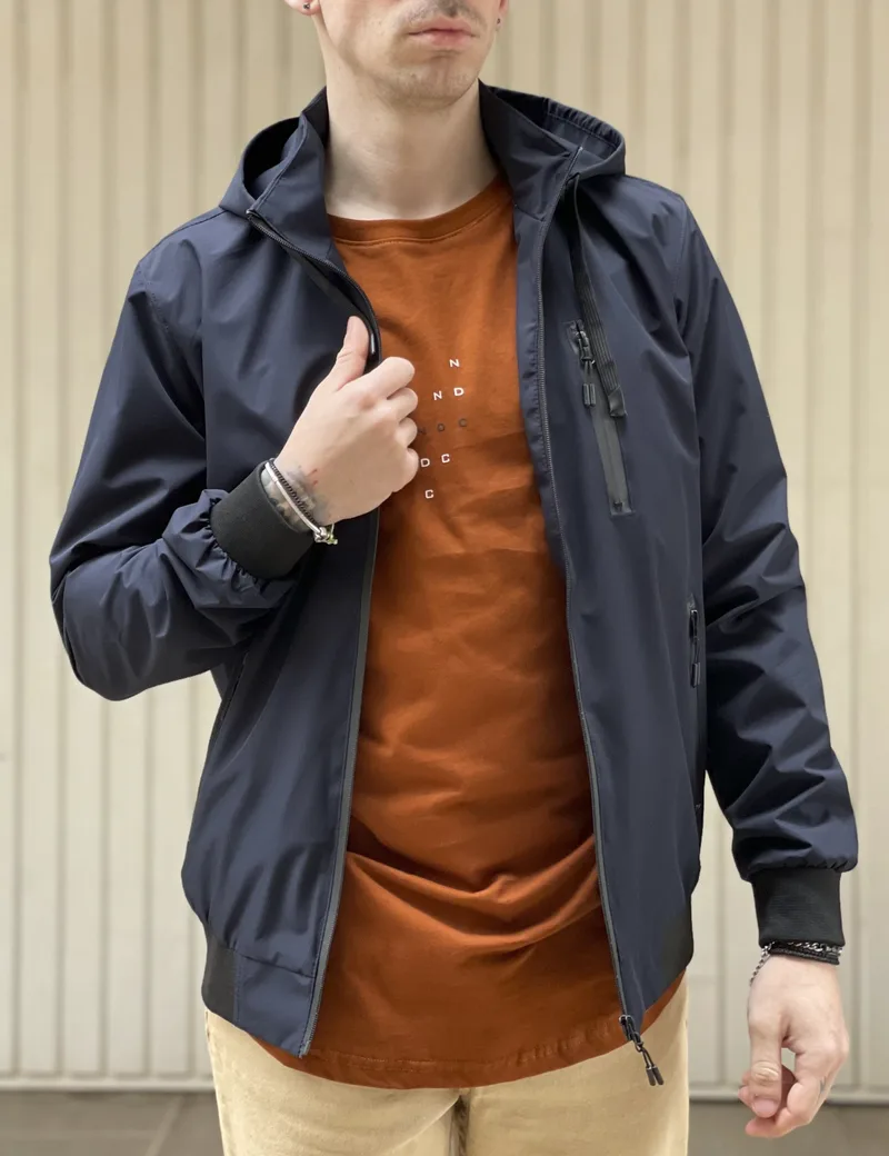 Ανδρικό μπλε Jacket με κουκούλα WS8032B