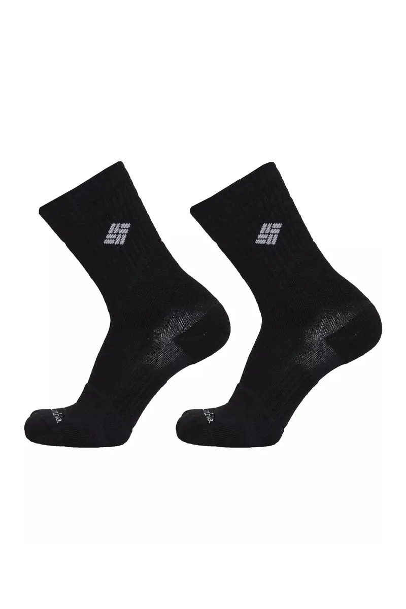 Columbia σετ unisex μακριές κάλτσες με λογότυπο "Outdoor Hike" (2 ζευγάρια) - C1173BlackL Μαύρο