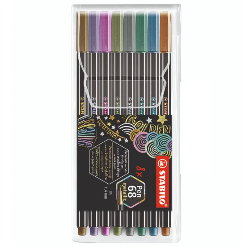 ΜΑΡΚΑΔΟΡΟΙ STABILO 68 metallic SET/8τεμ