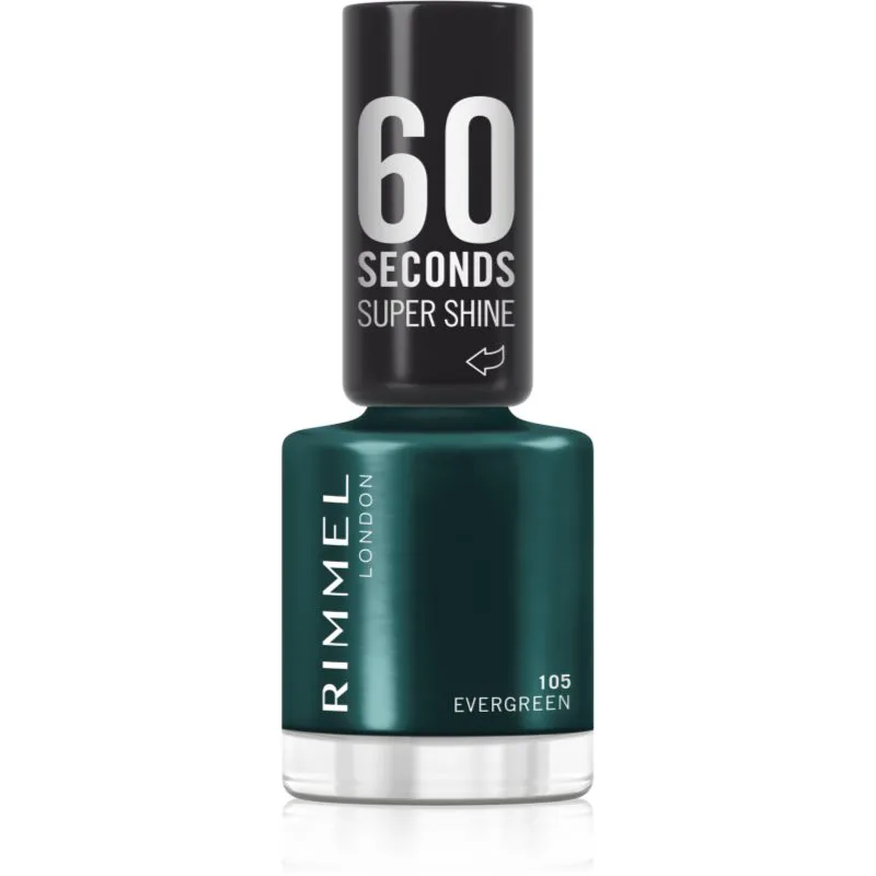 Rimmel 60 Seconds Super Shine βερνίκι νυχιών απόχρωση 105 Evergreen 8 ml