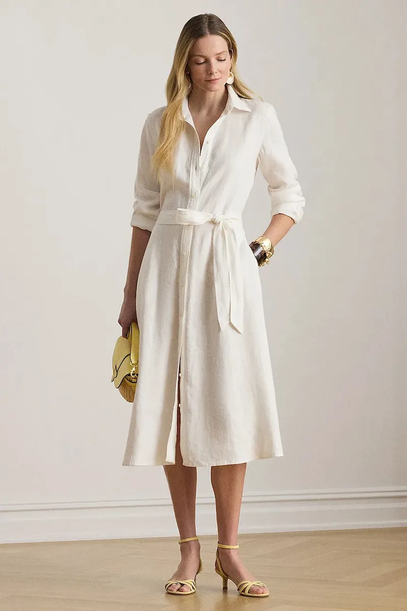 Lauren Ralph Lauren φόρεμα λινό