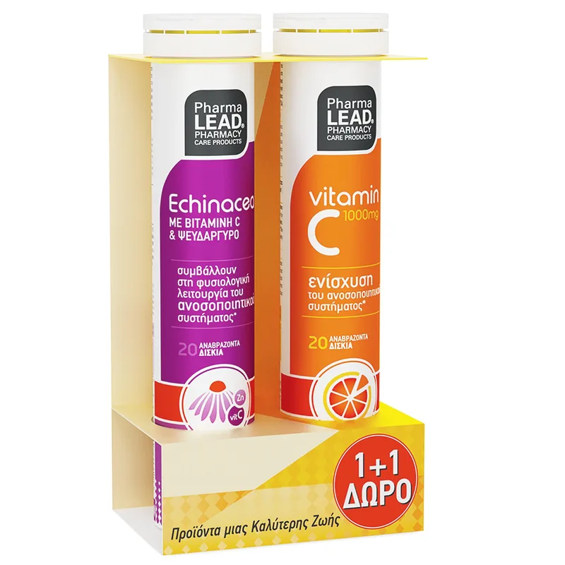 Pharmalead Promo Echinacea 20 Effer.tabs & Δώρο Vitamin C 1000mg 20 Effer.tabs