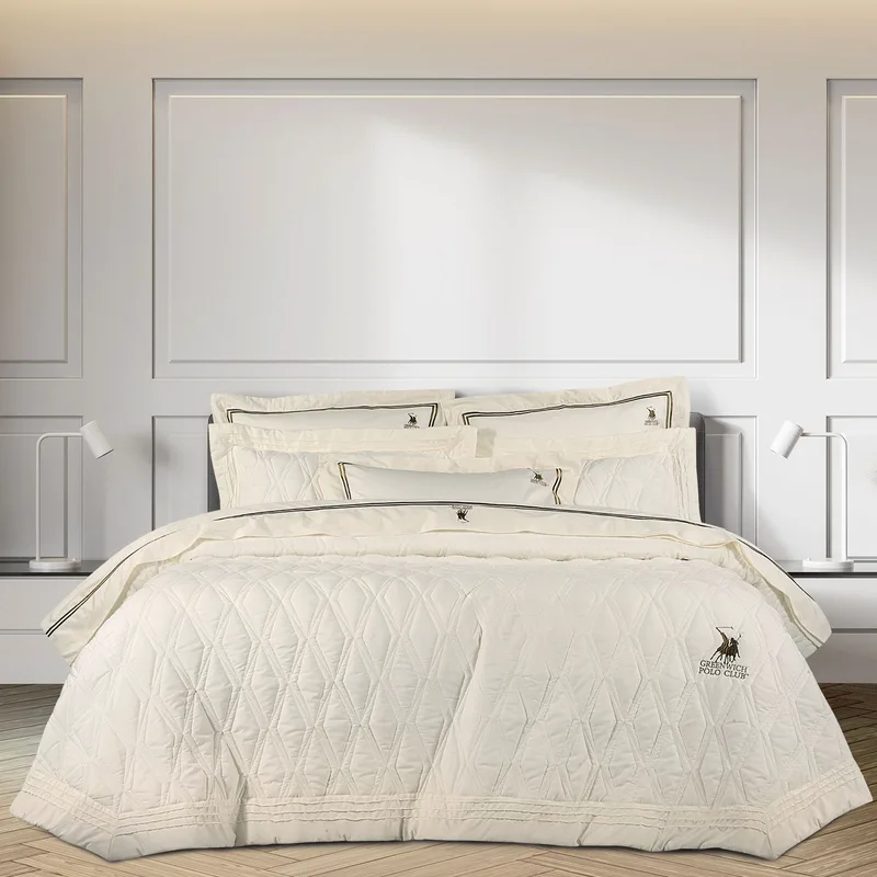 Σετ Κουβερλί Microfiber Υπέρδιπλο 220x240εκ. Premium 2159 Κρεμ Greenwich Polo Club (Ύφασμα: Microfiber, Χρώμα: Κρεμ, Μέγεθος: Υπέρδιπλα) - Greenwich Polo Club - 202000202159