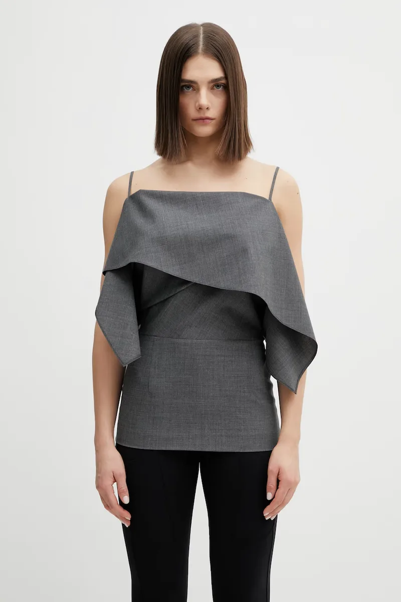 Top με προσθήκη μαλλιού MM6 Maison Margiela