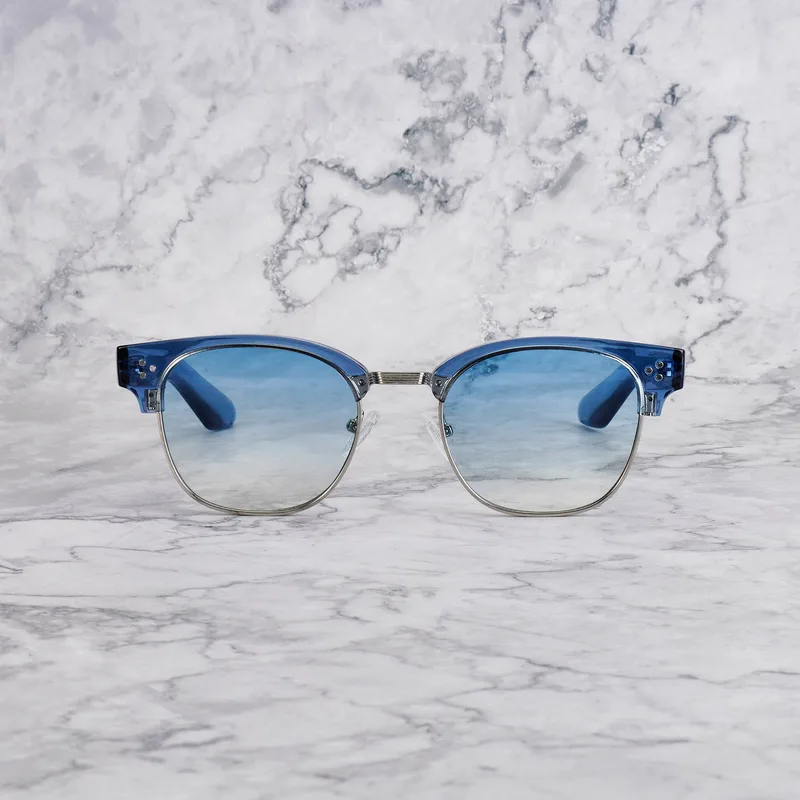 DONNY 19EP8 - DONNY - BLUE & SILVER - GRADIENT BLUE Sunglasses | Blue & Silver | Gradient Blue Shades | Explicit Poets Sunglasses