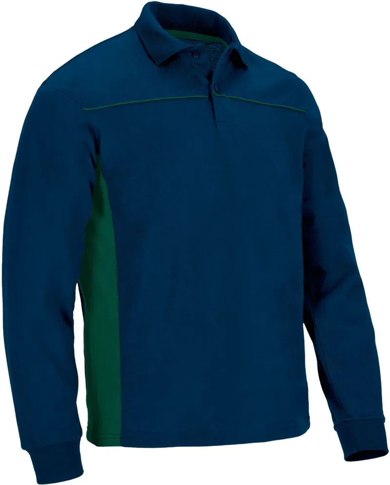 Μακρυμάνικο Polo Shirt THUNDER Valento POVATHLML Orion Navy Blue-Bottle Green