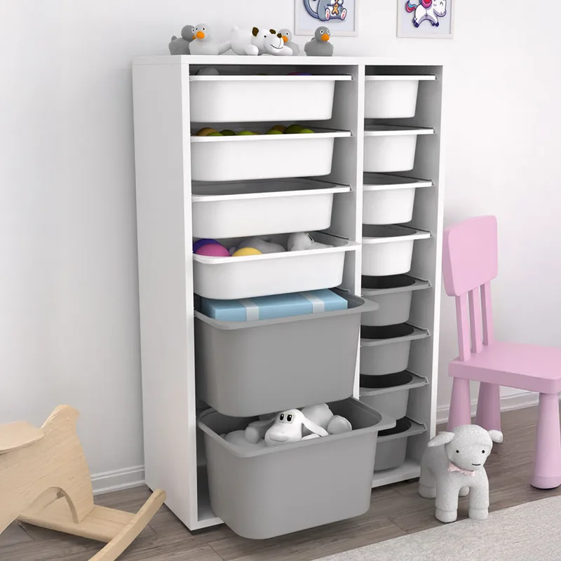 Ντουλάπι Πολλαπλών Χρήσεων Rine 2D4K8U - White, Grey 768Esl1155 (69,5x109x30 cm)