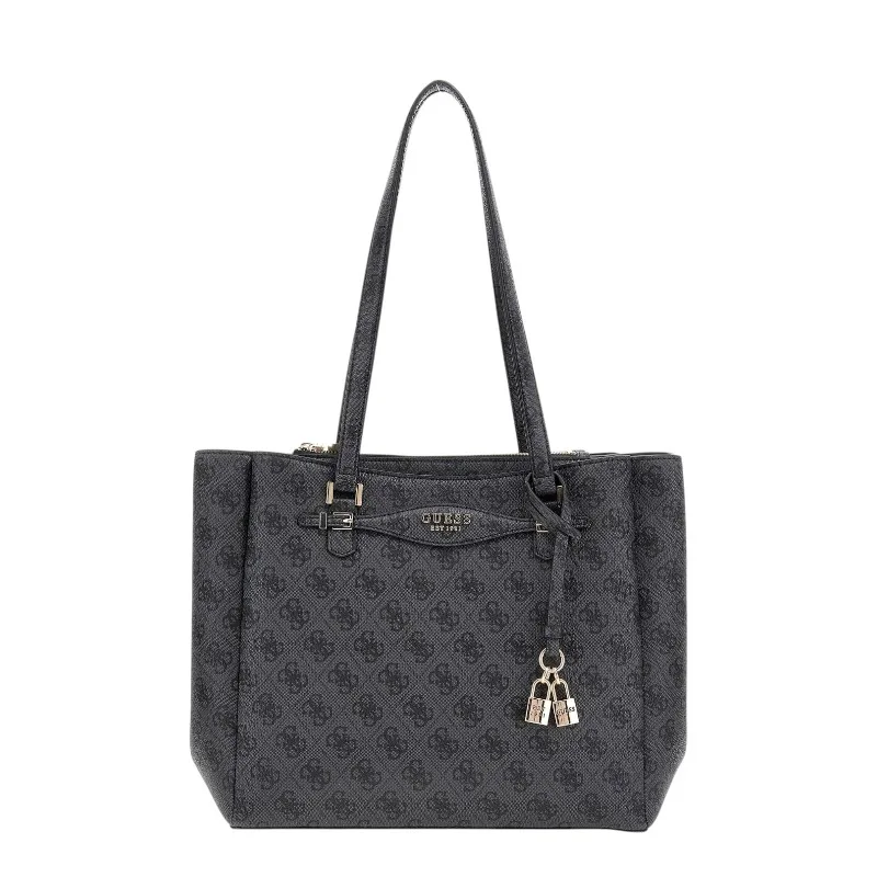 Γυναικεία τσάντα ώμου GUESS HWSG965223-CLO COAL LOGO KATYA γκρι