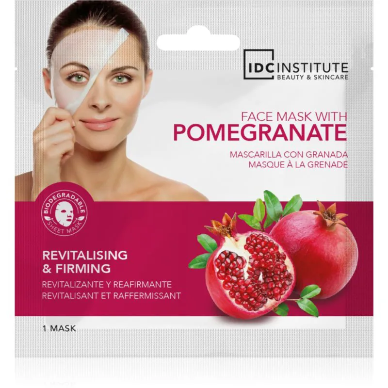 IDC Institute Pomegranate αναζωογονητική μάσκα για το πρόσωπο 22 γρ