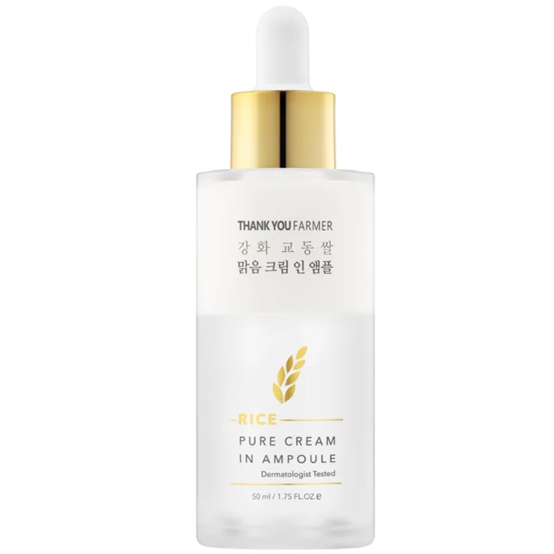 Thank You Farmer Rice Pure In Ampoule Cream Κρέμα μέσα σε Αμπούλα με Εκχύλισμα Ρυζιού για Σφριγηλή & Απαλή Επιδερμίδα 50ml