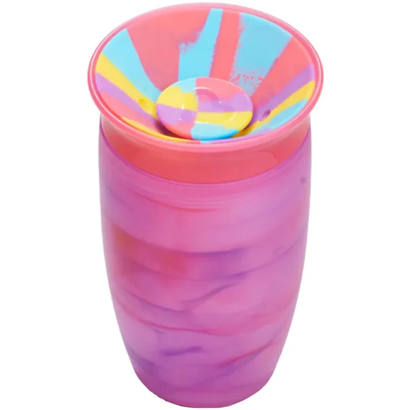 Munchkin Miracle 360 Spill-Proof Cup 12m+ Παιδικό Ποτηράκι Χωρίς Στόμιο που δε Στάζει 296ml - Μωβ
