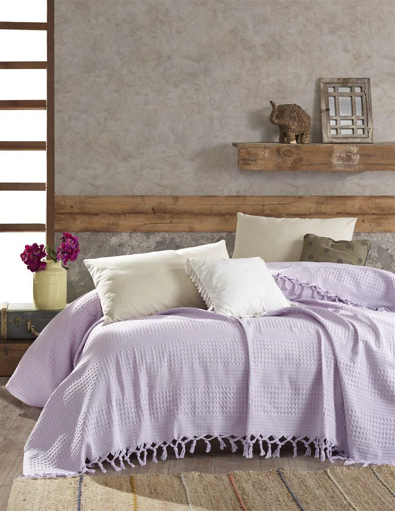 Κουβέρτα Πικέ Βαμβακερή Υπέρδιπλη 220x240εκ. Dobby Lilac DimCol (Ύφασμα: Βαμβάκι 100%, Χρώμα: Λιλά, Μέγεθος: Υπέρδιπλα) - DimCol - 1230415512500074