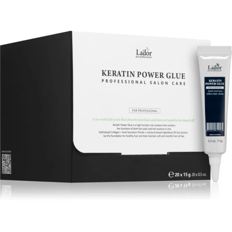 La'dor Keratin Power Glue φροντίδα μαλλιών χωρίς ξέβγαλμα με κερατίνη 20x15 γρ