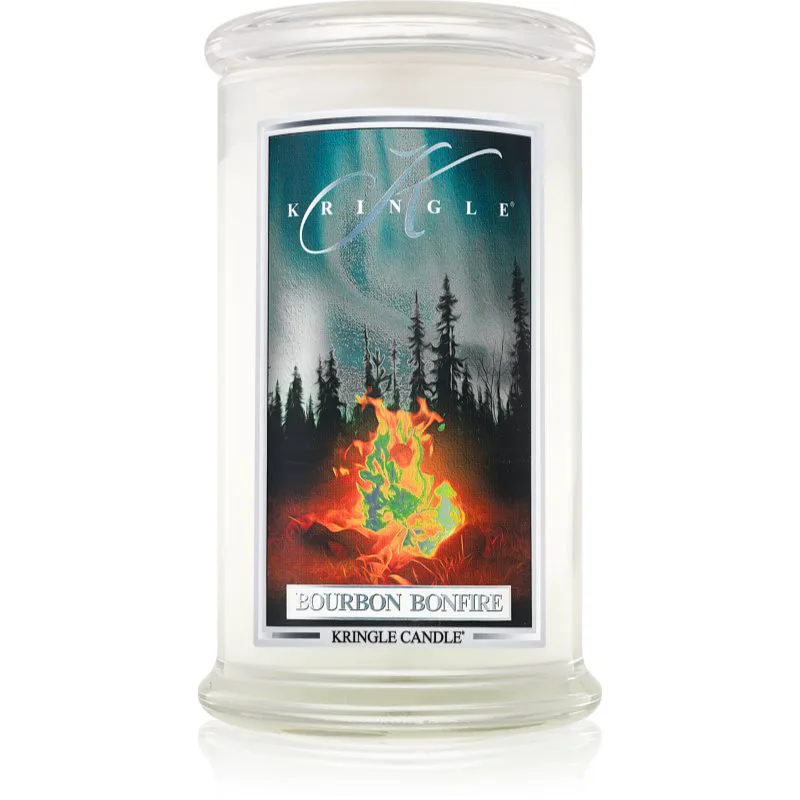 Kringle Candle Bourbon Bonfire αρωματικό κερί 624 γρ