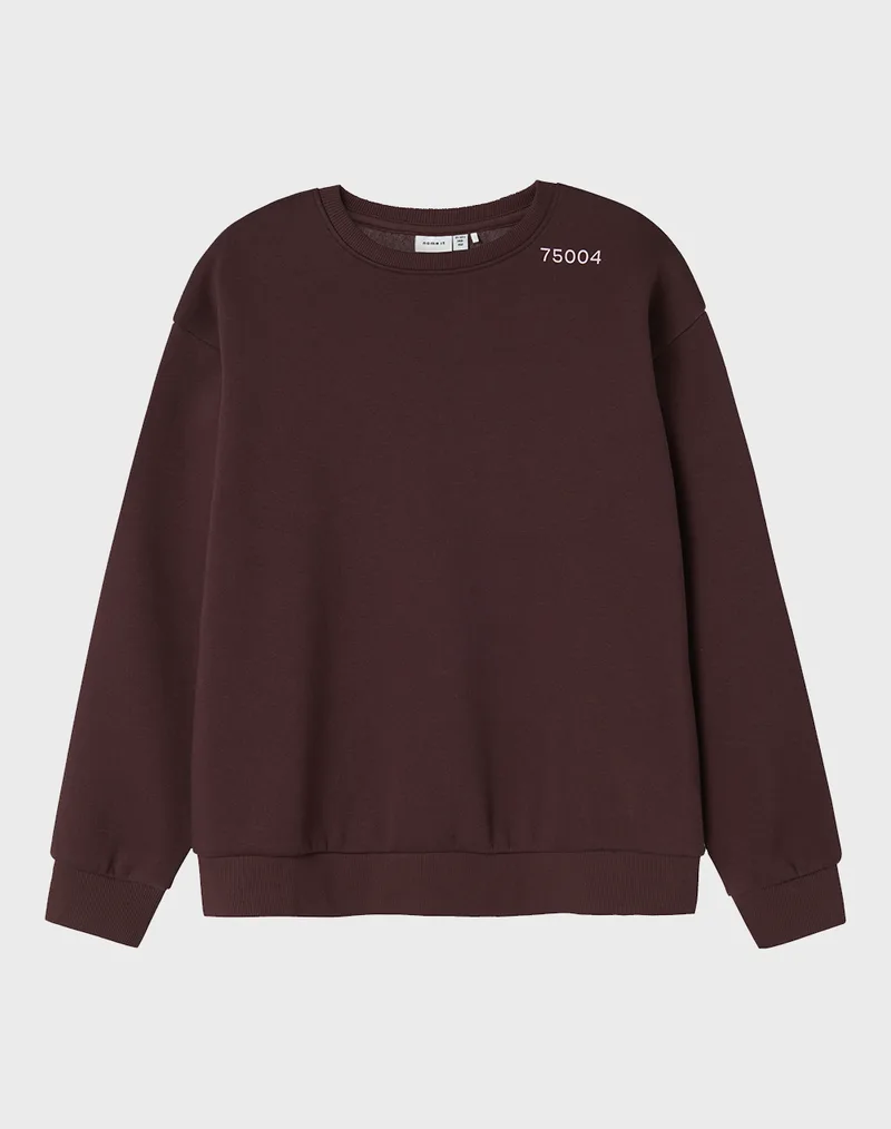 NAME IT NKFODIKA LS RLX SWEAT BRU BF 13247274-Sassafras Bordeux