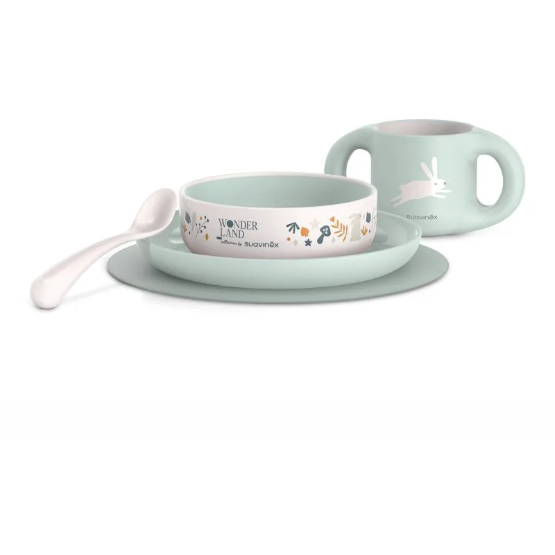 Suavinex Wonderland Toddler Feeding Set Green σετ φαγητού 6 m+