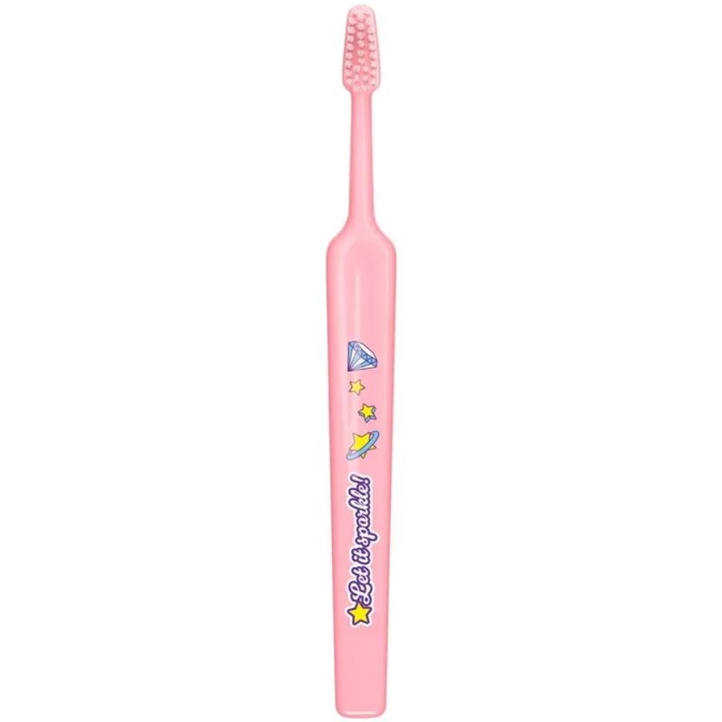 TePe Kids Extra Soft 6+ Years Toothbrush Παιδική Οδοντόβουρτσα με Πολύ Μαλακές Ίνες & Ευχάριστα Σχέδια 1 Τεμάχιο - Ροζ