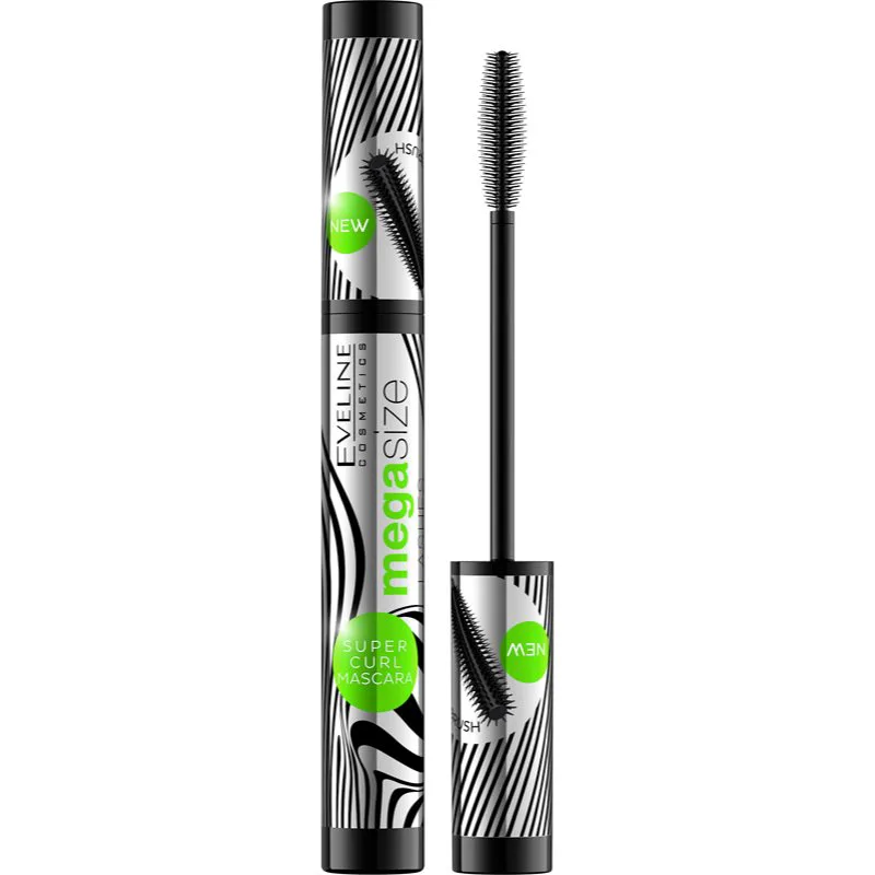Eveline Cosmetics MegaSize μάσκαρα για επιμήκυνση και περιστροφή των βλεφαρίδων 10 ml