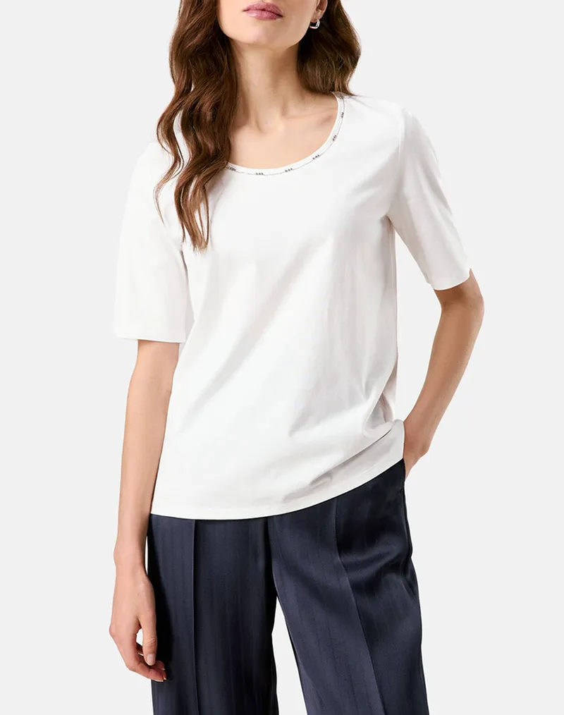 TAIFUN T-SHIRT 1/2 SLEEVE 971971-19670-09700 OffWhite