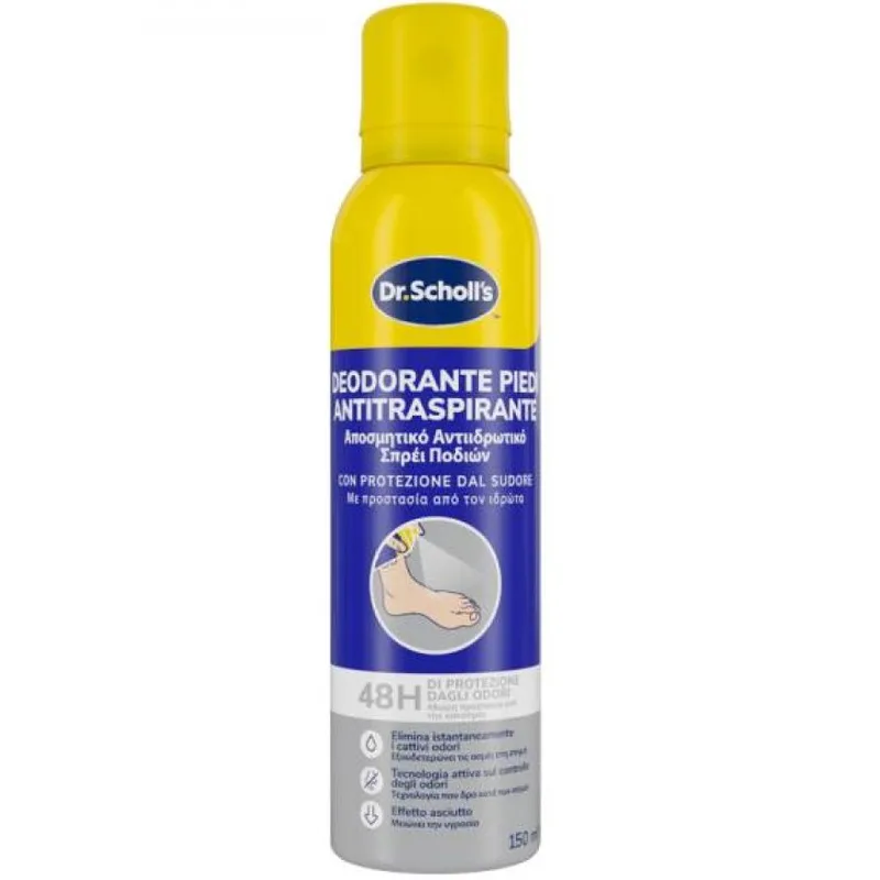 Scholl Expert Care Foot Deodorant Αποσμητικό Αντιιδρωτικό Spray Ποδιών 48ωρης Προστασίας 150ml