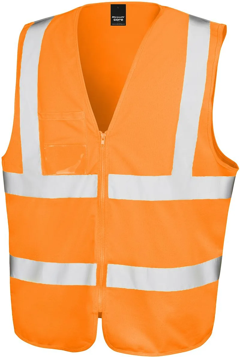 Γιλέκο Εργασίας με Ανακλαστικές ταινίες Result Safe-Guard R202X Fluorescent Πορτοκαλί