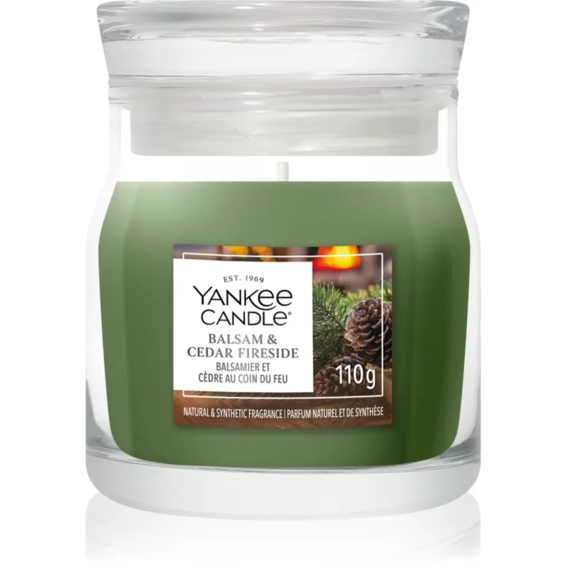 Yankee Candle Balsam & Cedar Fireside αρωματικό κερί Signature 110 γρ