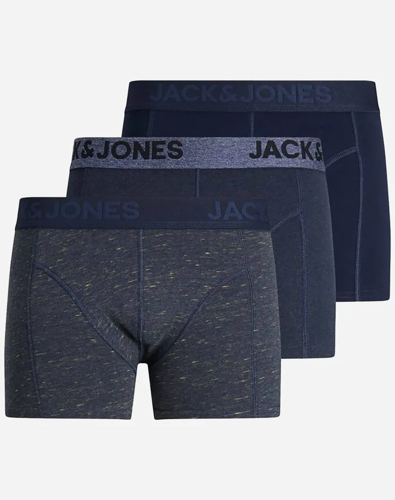 JACK&JONES ΜΠΟΞΕΡ JACJAMES TRUNKS 3 PACK NOOS 12184161-Navy Blazer DarkBlue