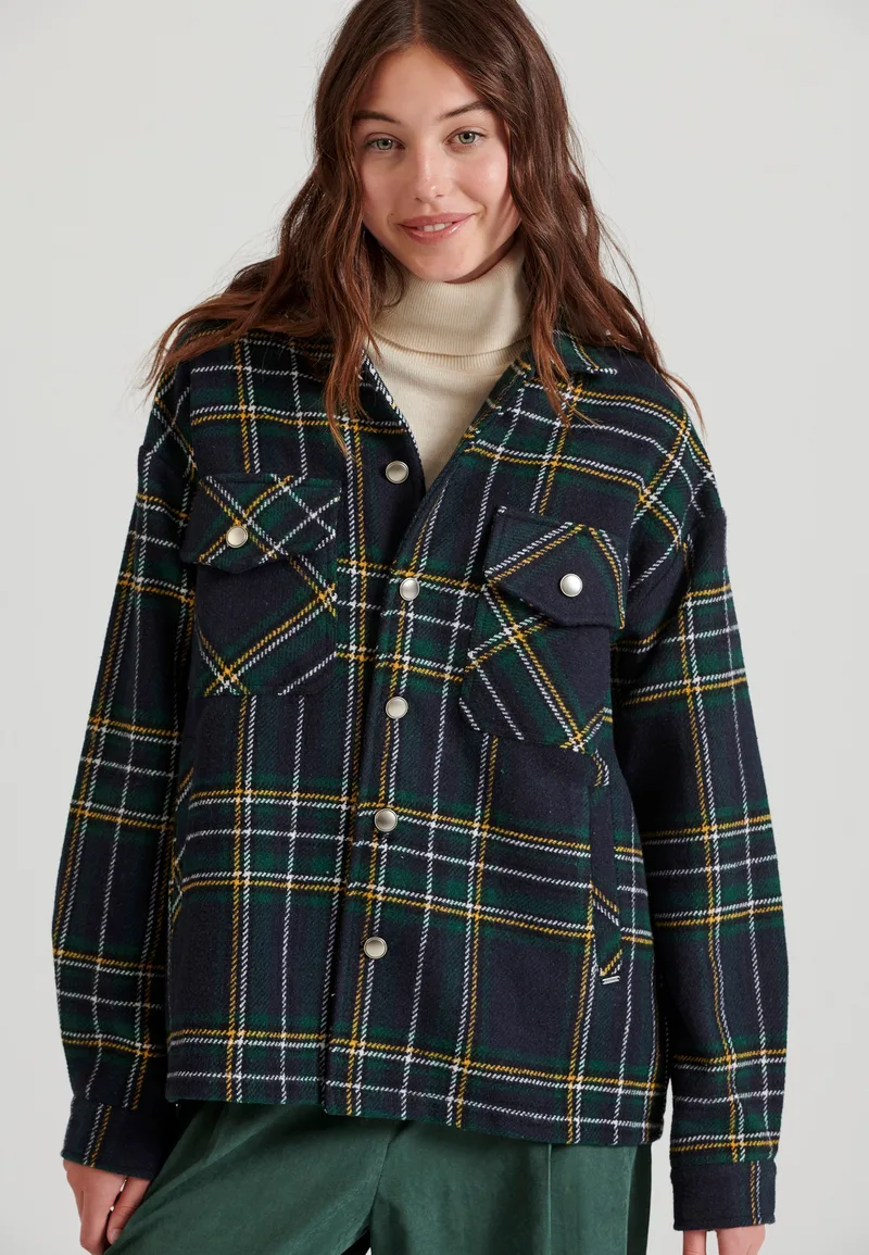 Flannel καρό πουκάμισο με τσέπες στο στήθος