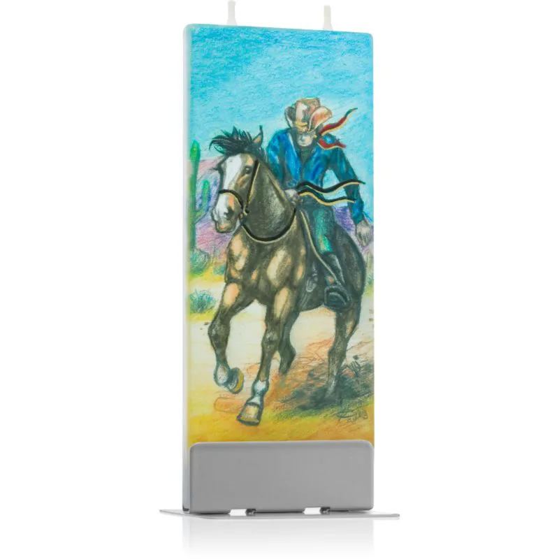 Flatyz Nature Cowboy On Horse διακοσμητικά κεριά 6x15 εκ